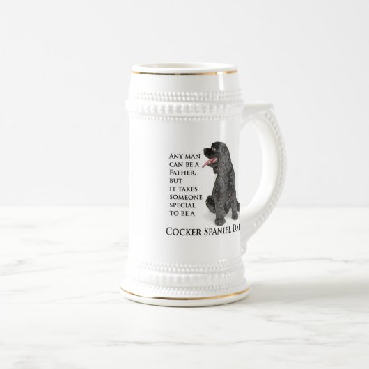 Cocker Spaniel Dad Stein Bierpul (Voorkant rechts)