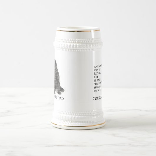 Cocker Spaniel Dad Stein Bierpul (Center)