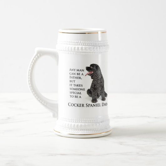 Cocker Spaniel Dad Stein Bierpul (Links)