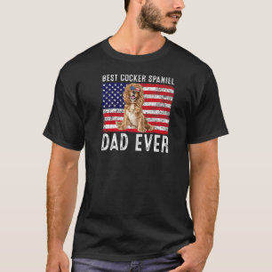 Cocker Spaniel Dad Usa American Flag Cocker Spanie T-shirt