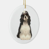 Cocker Spaniel - deels gekleurd Keramisch Ornament (Rechts)
