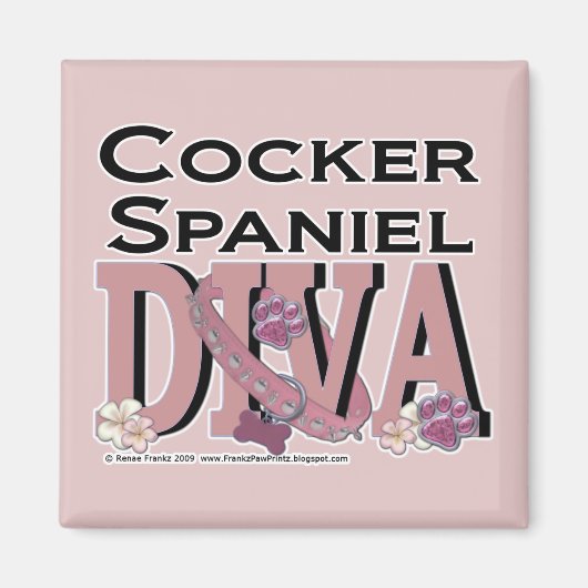Cocker Spaniel DIVA Magneet (Voorkant)