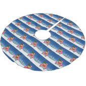 Cocker Spaniel Dog-auto rijden met sneeuwkerst Kerstboom Rok (Gekanteld)