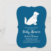 Cocker Spaniel Dog Baby shower Boy Blue Kaart (Voorkant / Achterkant)