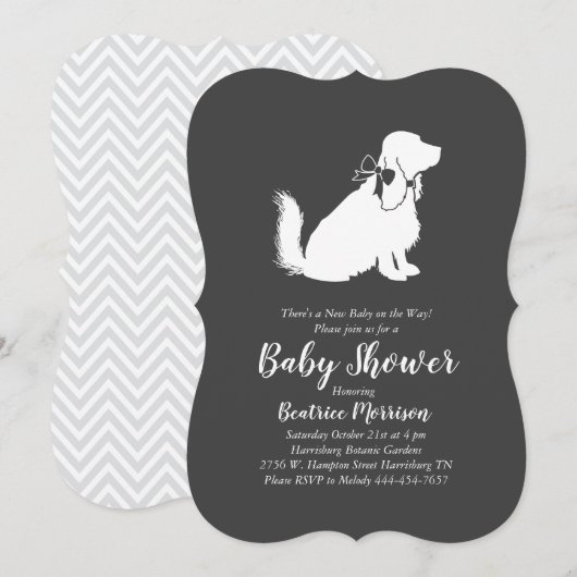 Cocker Spaniel Dog Baby shower Geslacht Neutraal Kaart (Voorkant / Achterkant)