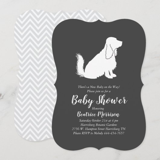Cocker Spaniel Dog Baby shower Geslacht Neutraal Kaart (Voorkant / Achterkant)