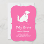 Cocker Spaniel Dog Baby shower Girl Pink Kaart (Voorkant)