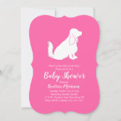 Cocker Spaniel Dog Baby shower Girl Pink Kaart (Voorkant)