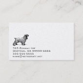 Cocker Spaniel Dog Business Visitekaartje (Achterkant)