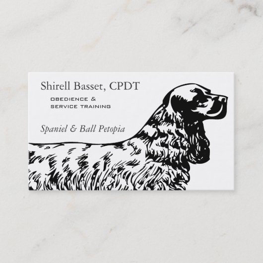 Cocker Spaniel Dog Business Visitekaartje (Voorkant)