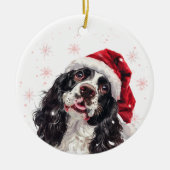 Cocker Spaniel Dog Christmas Personalized Keramisch Ornament (Voorkant)