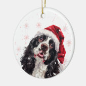 Cocker Spaniel Dog Christmas Personalized Keramisch Ornament (Links)