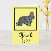 Cocker Spaniel Dog Dank u Wenskaart Kaart (Gele Bloem)