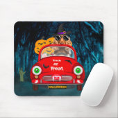 Cocker Spaniel Dog Driving Car Scary Halloween Muismat (Met muis)