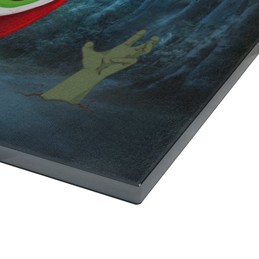 Cocker Spaniel Dog Driving Car Scary Halloween Snijplank (Hoek)