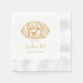 Cocker Spaniel Dog Gepersonaliseerde Drink Op Mij Servet (Voorkant)