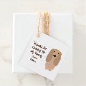 Cocker Spaniel Dog Gift Labels, Puppy Kinder Party Bedankjes Labels (In situ)