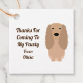 Cocker Spaniel Dog Gift Labels, Puppy Kinder Party Bedankjes Labels (Voorkant)