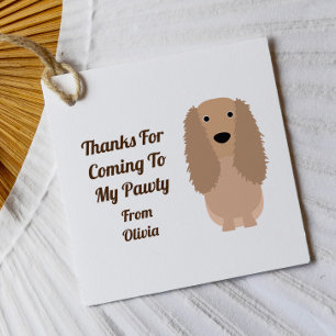 Cocker Spaniel Dog Gift Labels, Puppy Kinder Party Bedankjes Labels