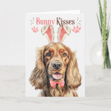 Cocker Spaniel Dog in Bunny Ears voor Pasen