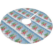 Cocker Spaniel Dog in sneeuw met kerstcadeaus Kerstboom Rok (Gekanteld)