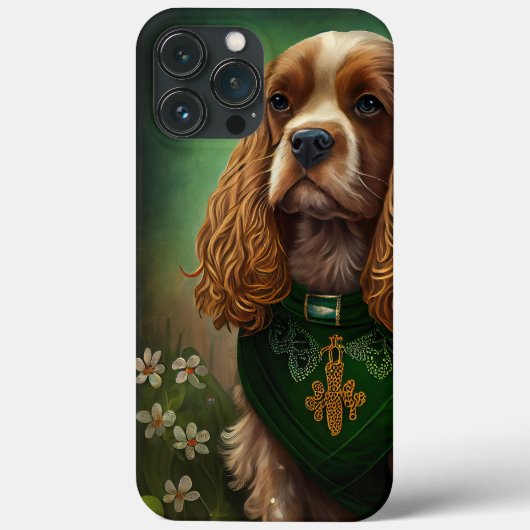 Cocker Spaniel Dog in St. Patrick's Day Dress Case-Mate iPhone Case (Achterkant)