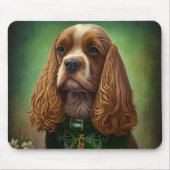 Cocker Spaniel Dog in St. Patrick's Day Dress Muismat (Voorkant)