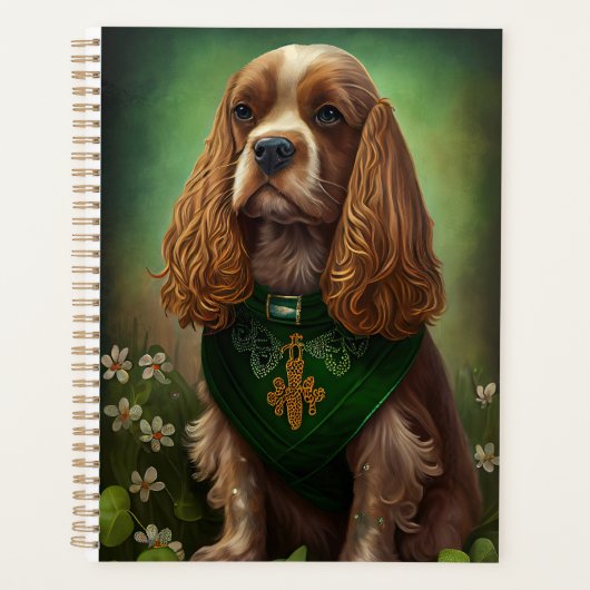 Cocker Spaniel Dog in St. Patrick's Day Dress Planner (Voorkant)