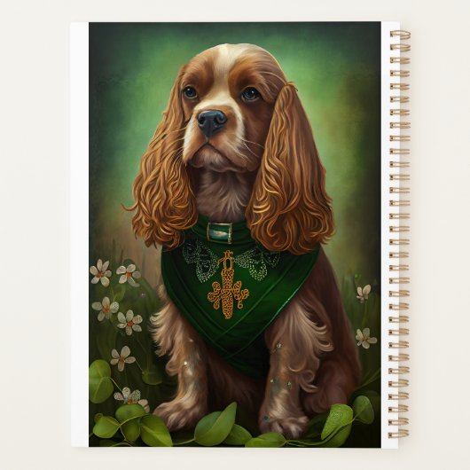 Cocker Spaniel Dog in St. Patrick's Day Dress Planner (Achterkant)