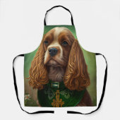 Cocker Spaniel Dog in St. Patrick's Day Dress Schort (Voorkant)