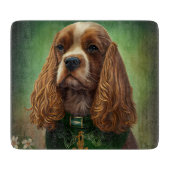 Cocker Spaniel Dog in St. Patrick's Day Dress Snijplank (Voorkant)