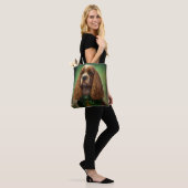 Cocker Spaniel Dog in St. Patrick's Day Dress Tote Bag (Op model)