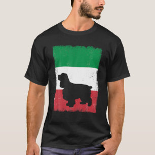 Cocker Spaniel Dog Italië Vlag Italiaanse  moeder T-shirt