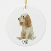 Cocker Spaniel dog Keramisch Ornament (Voorkant)