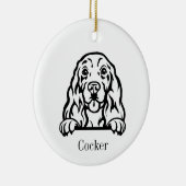 Cocker Spaniel dog Keramisch Ornament (Rechts)
