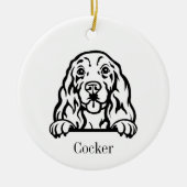 Cocker Spaniel dog Keramisch Ornament (Voorkant)