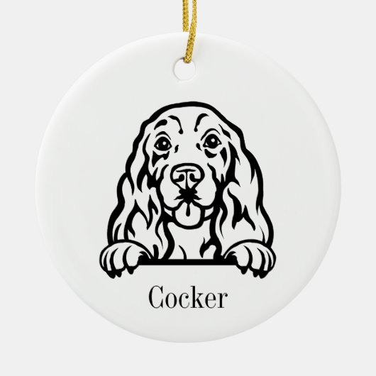 Cocker Spaniel dog Keramisch Ornament (Voorkant)