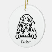 Cocker Spaniel dog Keramisch Ornament (Links)