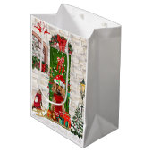 Cocker Spaniel Dog kerstcadeau Medium Cadeauzakje (Voorkant Gekanteld)