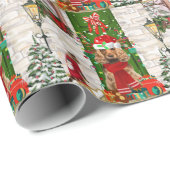 Cocker Spaniel Dog Kerstmis Cadeaupapier (Rol Hoek)