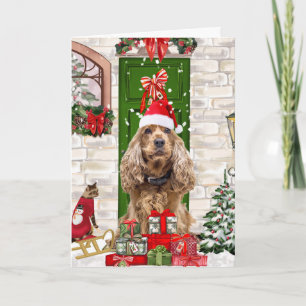 Cocker Spaniel Dog Kerstmis Kaart