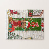 Cocker Spaniel Dog Kerstmis Legpuzzel (Horizontaal)