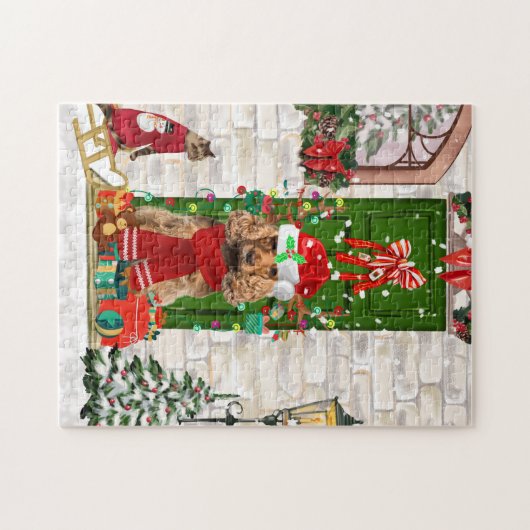 Cocker Spaniel Dog Kerstmis Legpuzzel (Horizontaal)