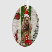Cocker Spaniel Dog Kerstmis Ornament (voorkant)