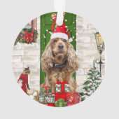 Cocker Spaniel Dog Kerstmis Ornament (achterkant)