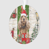 Cocker Spaniel Dog Kerstmis Ornament (voorkant)