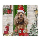 Cocker Spaniel Dog Kerstmis Snijplank (Voorkant)