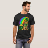 Cocker Spaniel Dog Leprechauns Coins Shamrock Patr T-shirt (Voorkant volledig)