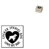 Cocker Spaniel Dog logo Love Scrapbooking Rubberstempel (Gestempeld)