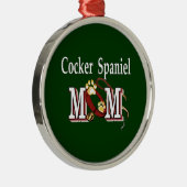 Cocker Spaniel Dog mama Metalen Ornament (Rechts)